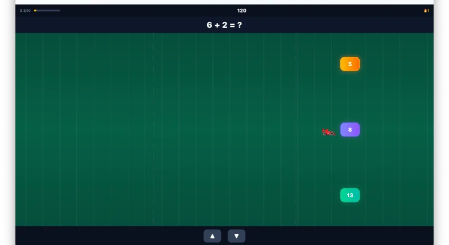 Math Racer inside HomeSchool.You