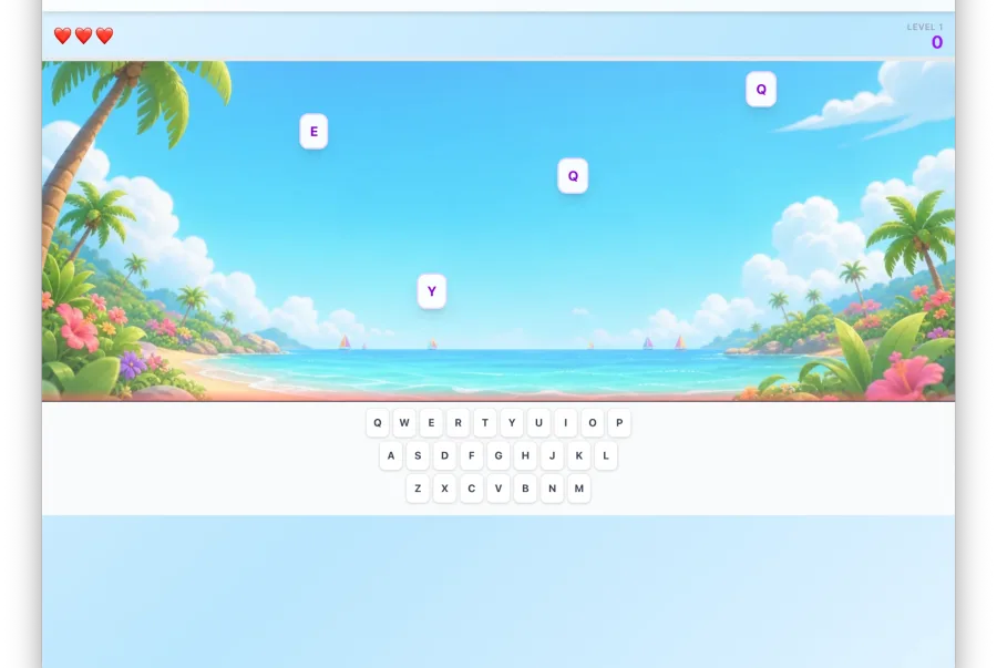 Typing Challenge inside HomeSchool.You